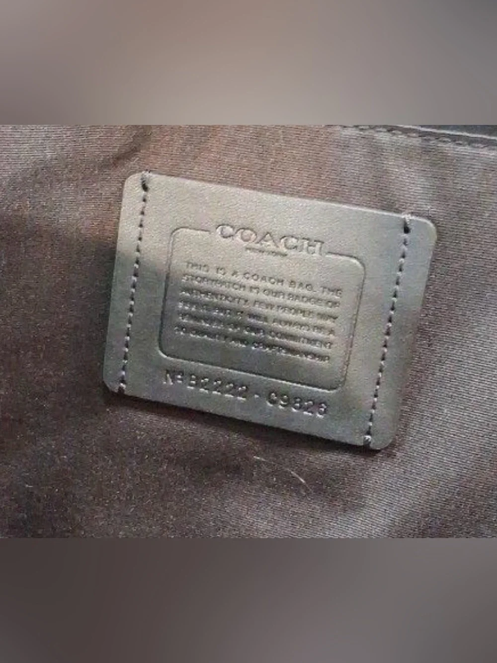 Coach Brown Signature Laptop Brief with Center Stripe